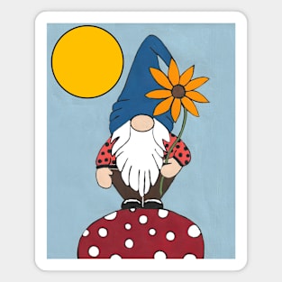 Garden Gnome Painting Magnet